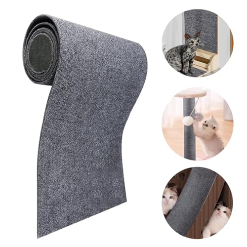 Kratzmatte für Katzen Kletter Katzenkratzer DIY Zuschneidbare Selbstklebende Teppich Katzenmattenunterlage Teppich Katzenkratzer Möbelschutz Kratzpads für Katzen Kratzschutzfolie Couch (braun) von Gehanico