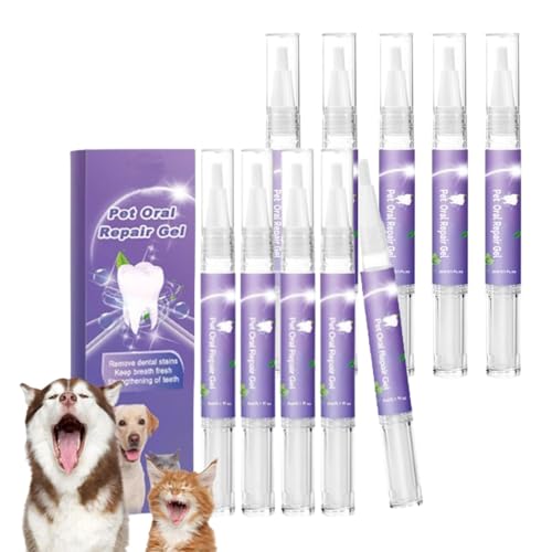 Pet Oral Repair Gel Haustier Zahnreinigungsstift Beseitigen Sie Mundgeruch BekäMpfen Sie Zahnstein Ohne ZäHneputzen Gel FüR Die Mundpflege Von Haustieren (10 PCS) von Gehanico