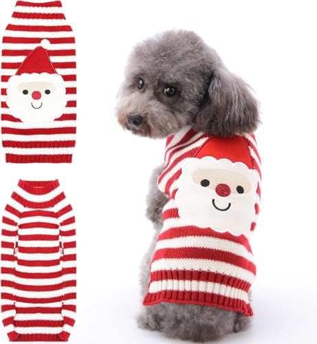 Weihnachtspullover für Hunde, warm, für den Winter, Hundepullover, Neujahrspullover, Welpenpullover, Kleidung für kleine, mittelgroße und große Hunde, Winterkleidung (2XL) von Gehanico