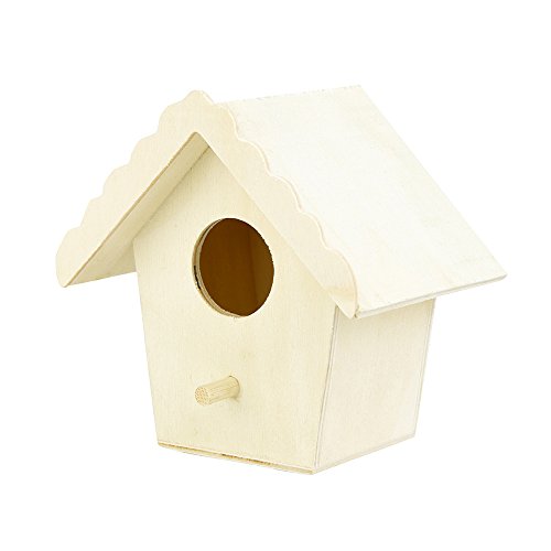 Hängende Vogelfutterstation Haus Box Haus Vogel Vogel Dox Holzkiste Vogelhaus Vogel Sonstiges Eichhörnchen Feeder Guard (Khaki #4, Einheitsgröße) von Gelb&Schwarz