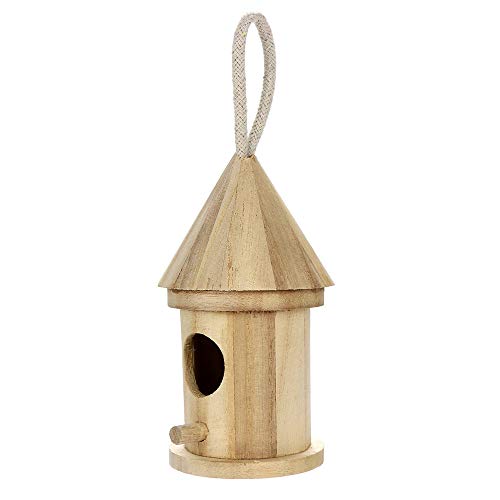 Hängende Vogelfutterstation Haus Box Vogel Vogel Vogelhaus Doxhaus Holz Vogel Andere Eichhörnchen Feeder Guard (Khaki #1, Einheitsgröße) von Gelb&Schwarz