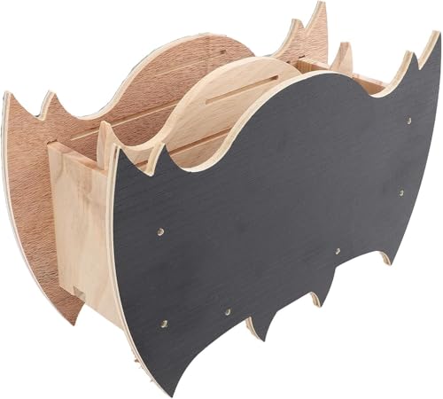 Holzfledermaus, groß, für den Außenbereich, Fledermausschutz, einfach für Fledermäuse zu landen und zu wettern, einfach zu installieren, Fledermaus für draußen, Winter, großer Draht zum Aufhängen von von Gelb&Schwarz