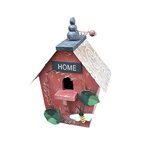 Vogelfutterspender Nistnester Haus Vogel Vogel Dekoration Holz Hängebox Garten Terrasse & Garten Feeder Halterung 18 (B, Einheitsgröße) von Gelb&Schwarz