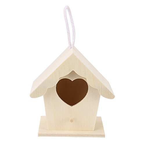 Vogelfutterspender für kleine Vögel Haus Dox Vogelhaus Vogelhaus Vogelhaus Holzhaus Vogelbox Vogel andere Fenster-Futterspender mit Schaukel (D-Khaki, Einheitsgröße) von Gelb&Schwarz