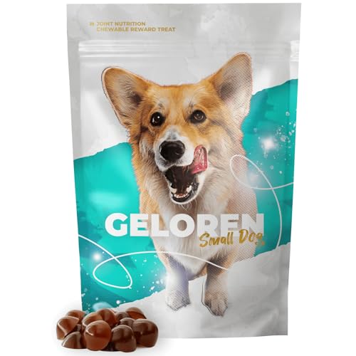 Geloren Small Dog 180g - Ergänzungsmischung, Geleebohnen für kleine Hunde für Gelenke 60 Stück von Geloren