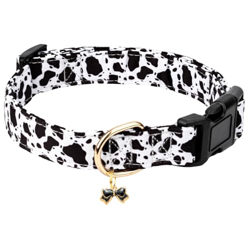 Gelwoo Hundehalsband aus Baumwolle, weich und niedlich, Welpenhalsband mit Dinosaurier-Muster, für Mädchen, Hündinnen, Jungen, Hunde, verstellbare Schnalle, Haustierhalsband für kleine, mittelgroße von Gelwoo