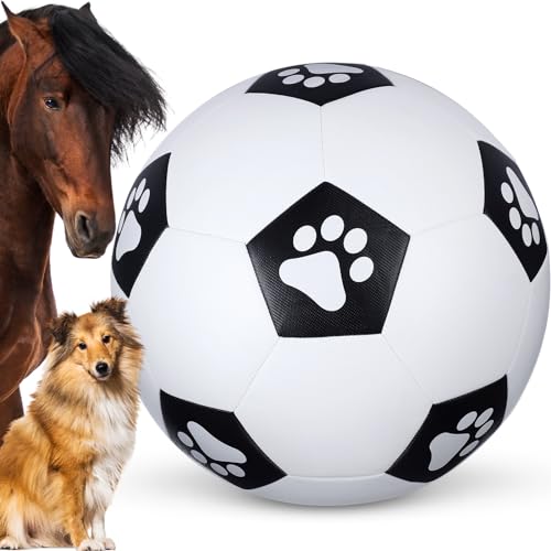 Gemscream Herding Ball für Hunde, großer Pferdeball, extra dick, PU-Fußballform, pannensicher, Hüteball, Spielzeug für Hüte, Hunde, Pferde, Stall, Spielball (45,7 cm, Pfote) von Gemscream