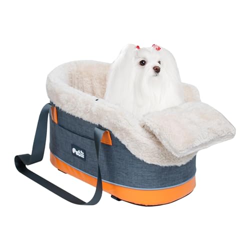 1/2 Stück Konsole Hund Autositz - Booster Haustier Sitz, Auto Haustier Sicherheitssitz | Hund Katze Reisetasche mit Gurten, Aufbewahrungstasche, Haustier Sicherheit Carrier für kleine Welpen, Hunde von Generic