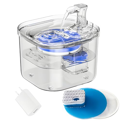 2.6 Galle Hund Wasserbrunnen, Automatische Katze Wasserspender, Clear PC Build, Inklusive Pumpe und Filter, leise Funktion für Haushalte 2.6 Galle Hund Wasserbrunnen, Automatische Katze Wasserspender, Clear PC Build, Inklusive Pumpe und Filter, leise Funktion für Haushalte von Generic