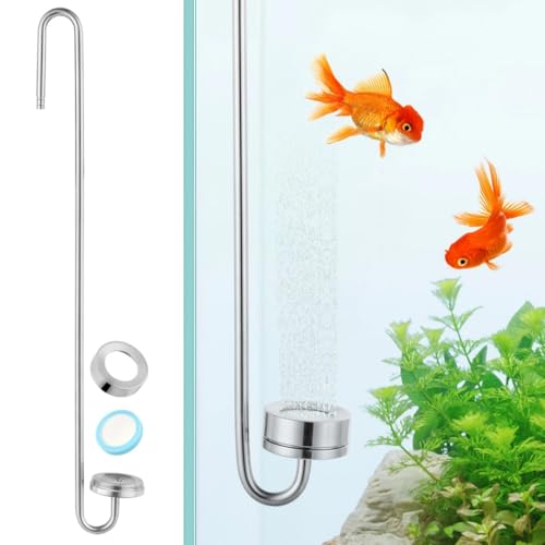 30,5 cm Edelstahl CO2 Diffusor für Aquarien, S-Typ-Bubbler mit Keramikscheibe, Effiziente Kohlendioxidzufuhr für Wassertanks 30,5 cm Edelstahl CO2 Diffusor für Aquarien, S-Typ-Bubbler mit Keramikscheibe, Effiziente Kohlendioxidzufuhr für Wassertanks von Generic