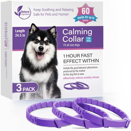 3Pack Beruhigungshalsband für Hunde, Linderung von Angstzuständen bei Hunden, Verstellbares Beruhigungshalsband für Katzen, Stressabbau, Beruhigende Wirkung für Haustiere (Hund) von Generic