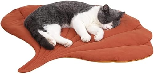 7WUNDERBAR Katzenbett Katzenkissen Weich waschbar, Katzenschlafplatz Katzenkorb Katzensofa Katzendecke Hundebett für Kleine Hunde Haustierbett (Ginkgoblätter) von Generic