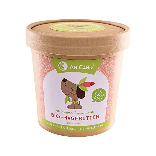 AniCanis Bio Hagebutten für Hunde - geschnitten - Gelenke Immunsystem & Vitamin C - Kräuter Futterzusatz Nahrungsergänzung vom Tierheilpraktiker - 125g von AniCanis