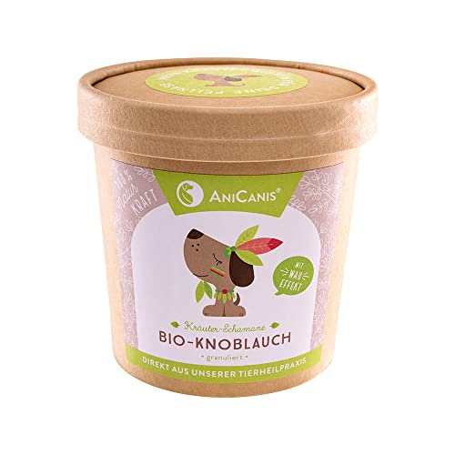 AniCanis Bio Knoblauch Granulat für Hunde - natürliches Knoblauchpulver - Haut Fell, Darm & Immunsystem - Futterzusatz Nahrungsergänzung - 175g von AniCanis