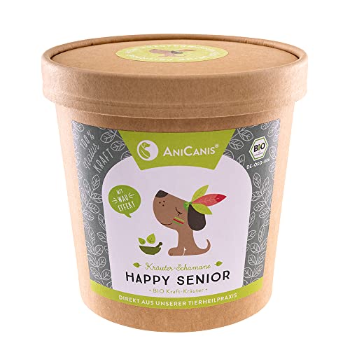 AniCanis Bio Kräutermix Happy Senior für Hunde - Kräuter vom Tierheilpraktiker - für ältere & Senior-Hunde - Futterzusatz - 100g von AniCanis