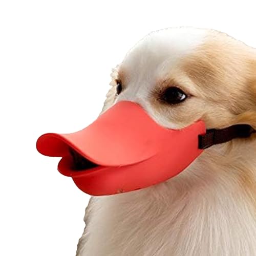 Anti-Called Pet Muzzle - Entenschnabel-Maulkorb für Hunde | Verstellbarer Anti-Call-Maulkorb für Haustiere, Weicher Silikon-Maulkorb, Entenschnabel-Mundschutz für kleine, mittelgroße und große von Generic