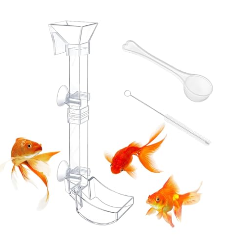 Aquarien-Futterrohr-Set – Transparentes Garnelen-Futterrohr mit Futtertablett | Komplettes Futternapf-Set für Garnelen, Fische und Schnecken, perfekt für Heimaquarien von Generic