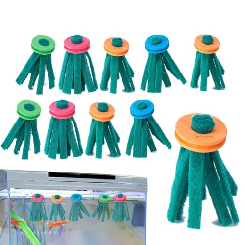 Aquarium-Laichmopp | Sichere Fischzucht Schieferzucht-Mop – Schaumstoff-Ring-Schrubber schwimmendes Werkzeug-Set für Aquarium-Schnecken, Regenbogenfisch, , Schildkröten, Wasserschildkröten Aquarium-Laichmopp | Sichere Fischzucht Schieferzucht-Mop – Schaumstoff-Ring-Schrubber schwimmendes Werkzeug-Set für Aquarium-Schnecken, Regenbogenfisch, , Schildkröten, Wasserschildkröten von Generic