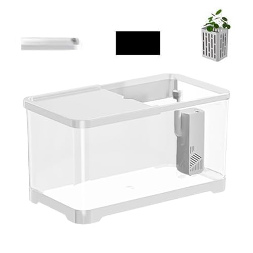 Aquarium-Set, Goldfischbecken, Goldfischbecken | Dekoratives Salzwasser-Aquarium-Set, kreatives Aquarium mit Korb für Quallen, Garnelen, Goldfische, Aquarium-Dekoration von Generic