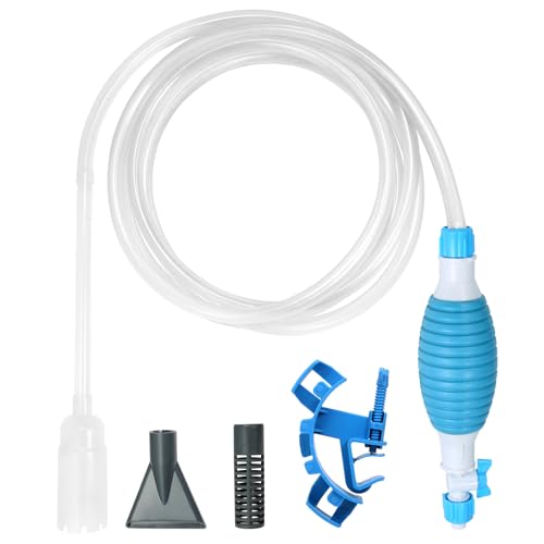 Aquarium-Siphon-Staubsauger, 2,4 m Aquarium-Kies-Reinigungssets, 5-in-1, automatisches Reinigungswerkzeug-Set für Aquarien, Reinigung von Kies und Sand, Aquarium-Reiniger für M/große Aquarien von Generic