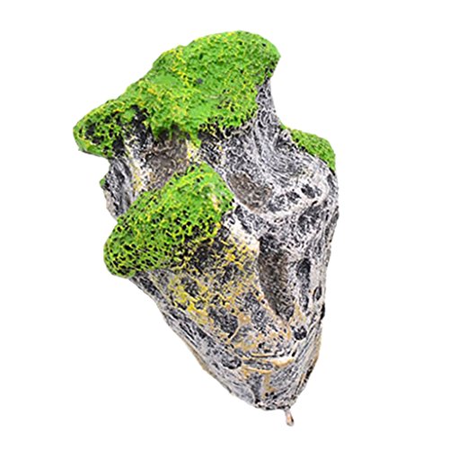 Aquarium Terrarium Ornamente Schwimmenden Stein Rock Felsen mit Saugnapf Dekoration - S von Generic