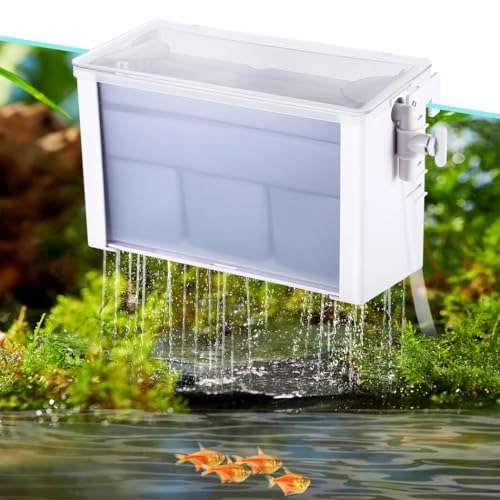 Aquarium Wasserfilterbox mit 3-lagiger Filtration, geräuscharmes Wasserfall-Design, ideal für 16-40 Zoll Tanks Aquarium Wasserfilterbox mit 3-lagiger Filtration, geräuscharmes Wasserfall-Design, ideal für 16-40 Zoll Tanks von Generic
