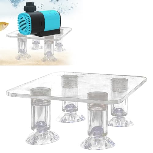 Aquarium-Wasserpumpenhalterung – Aquarium-Pumpe Ist Aus PC-Material, Stoßfester Wasserpumpen-Riser, Transparente Aquarium-Pumpenhalterung | Aquariumzubehör Für von Generic