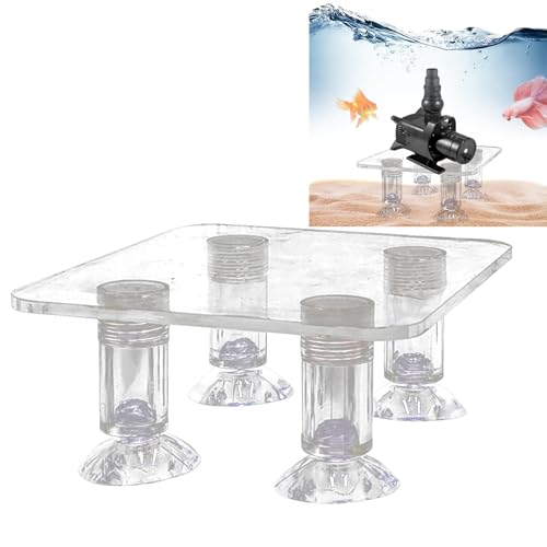 Aquarium-Wasserpumpenhalterung – Aquarium-Pumpe Ist Aus PC-Material, Stoßfester Wasserpumpen-Riser, Transparente Aquarium-Pumpenhalterung | Aquariumzubehör Für von Generic