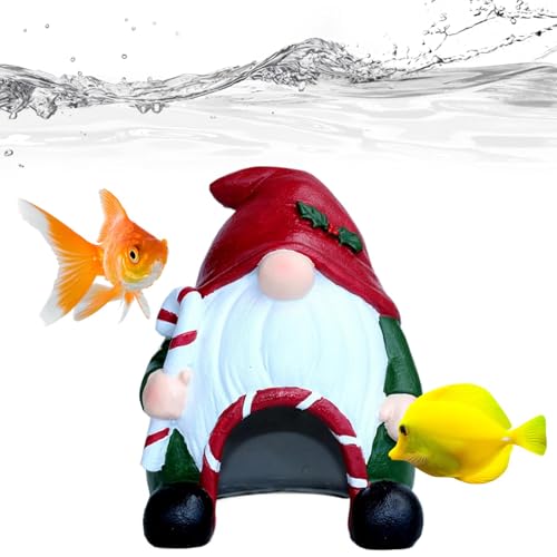 Aquarium-Weihnachtsdekoration, Aquariumdekoration, Aquarium-Ornament aus Cartoon-Harz für Weihnachten | Aquarium-Ornamente für Aquarien, Weihnachtsdekorationen mit ba von Generic