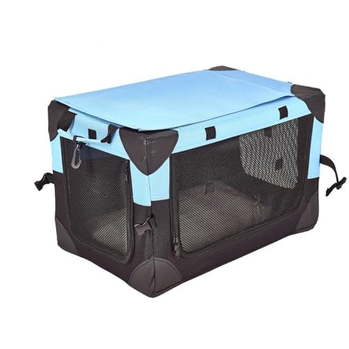 Auto Hundebox Tragbare Hundebox Oxford Cloth Material Dustproofs Breathable Faltbare HundeboxGeeignet für kleine mittelgroße Hund Blau(80 * 58 * 58cm) von Generic