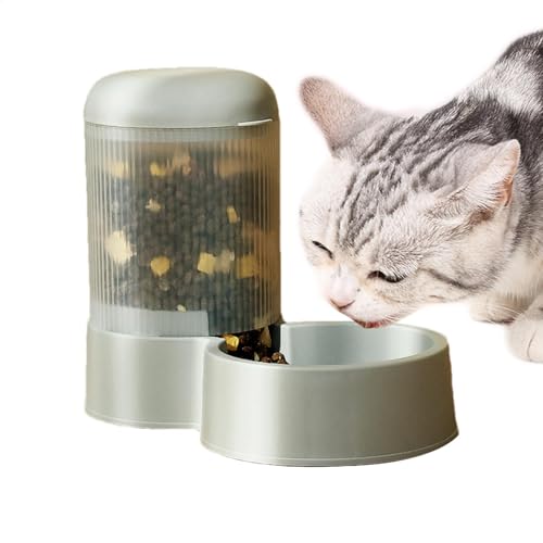 Automatische Feeder -Katzen -Trockenfutter, Autodreherkatze Futter,Nahrungsmittelfuttermittel für große Kapazitätsfuttermittel für Automatik -Katzenspender | Abnehmbare Haustier Waterer Small Dog Bowl von Generic