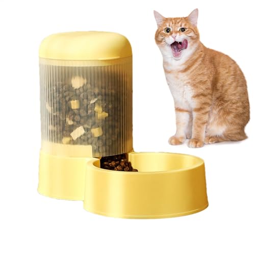 Automatische Feeder -Katzen -Trockenfutter, Autodreherkatze Futter | Auto Food Feeder Feeding Katzenspender | Abnehmbare Haustier Waterer Small Dog Bowl für alle Rassen von Generic