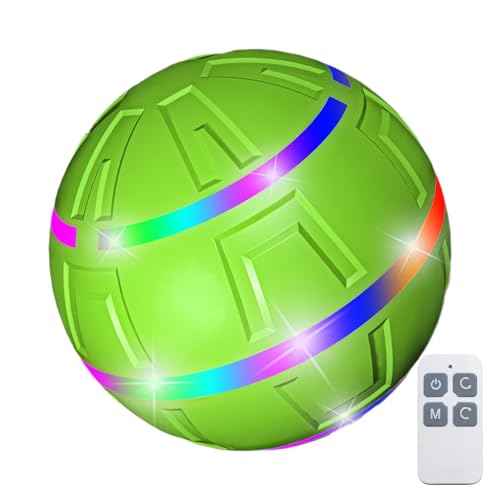 Automatischer Hundeball – Interaktiver Hundespielball mit Fernbedienung und hellen LED-Lichtern für aktives Spielen | Automatisch angereichertes Haustierspielzeug für Hunde u von Generic