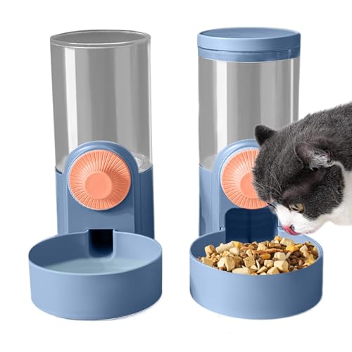 Automatischer Tierfutterspender – Futterspender mit 1000 ml Fassungsvermögen für Kaninchen, Katzen und Kleintiere | Großer Hasen-Futterspender mit Komfort-Design, Käfig-Futter- und Wassernapf für Meer von Generic