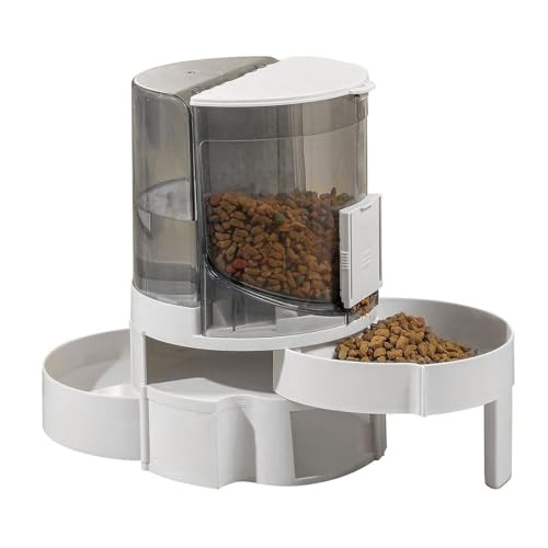 Automatischer Wassernapf für Hunde – 2-in-1 Auto Pet Feeder Spender – Automatischer Katzentrockenfutter und Wasser-Futterspender für Haustiere Welpen Kätzchen Kaninchen Häschen von Generic