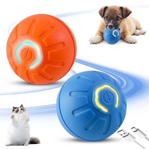 Ballspielzeug für Hunde, Hundeball, Hundespielzeug, Ball, Hundespielzeug, geeignet für alle Hunde (Blau+Orange) 2 Stück von Generic