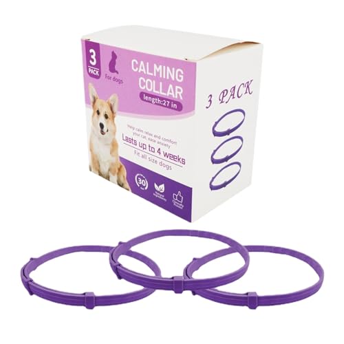 Generic Beruhigungshalsband für Katzen - Verstellbares Entspannungshalsband mit Pheromonabgabe, wasserdicht, langanhaltende Wirkung, Lila, für alle Katzenrassen, Größe verstellbar, 4er Pack von Generic