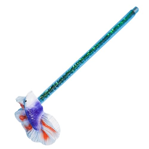 Betta Trainingsstab – Fisch-Trainingsstab | Aquarium-Simulation Betta Zauberstab | Aquarium-Stick-Spielzeug | Aquarium-Dekoration im Kunstharz-Fisch-Design für Anfänger und erfahrene Fischbesitzer von Generic