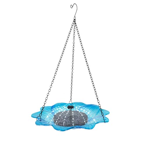 Blauer hängender Vogelfutterspender, hängendes Tablett, Vogelbad-Tablett, hängendes Vogelwasser oder Vogelsamen, hängende Vogeltränken für draußen, Outdoor-Dekoration, (Sky Blue, One Size) von Generic