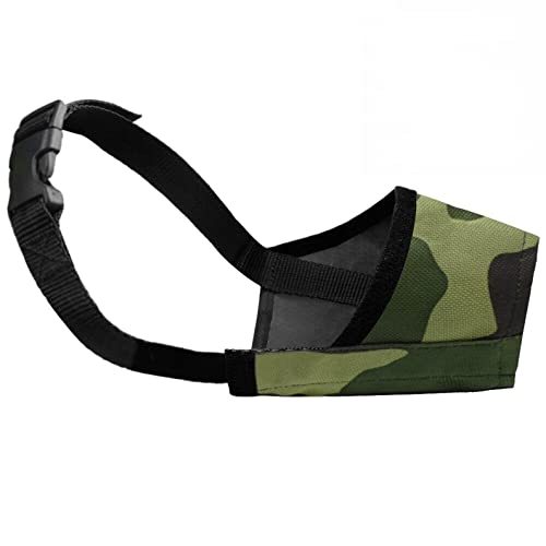 Border Collie Maulkorb für Hunde, Größe 5, Camouflage, bequem, leicht, Nylon, Schnellverschluss, Anti-Bell, Anti-Biss-Training von Generic