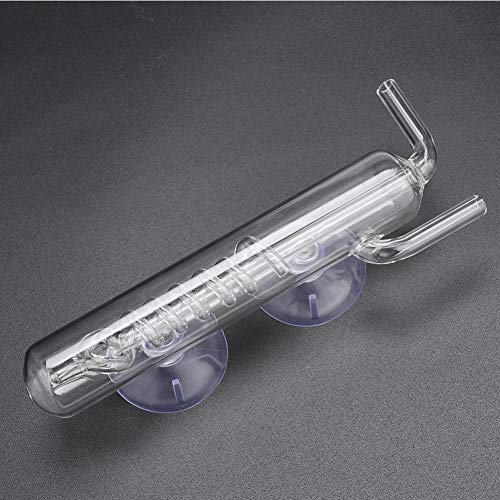 CO2 Diffusor Aquarium, Aquarium Blasenzähler Glas Spiralregler Diffusor Hochtransparentes Kristallglas Aquarium Blasenzähler Glasblasenzähler für Aquarium von Generic