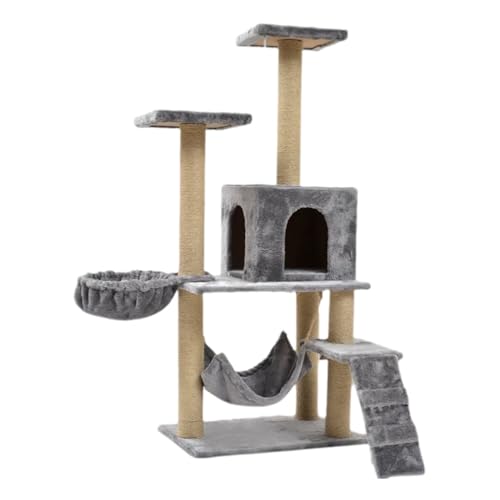 Cat Scratching Post,Cat Scratching Post with Platforms,for Pets with Resting Platforms,Cat Playground Cat Scratching Post(Gray,40 * 60 * 140cm) von Generic