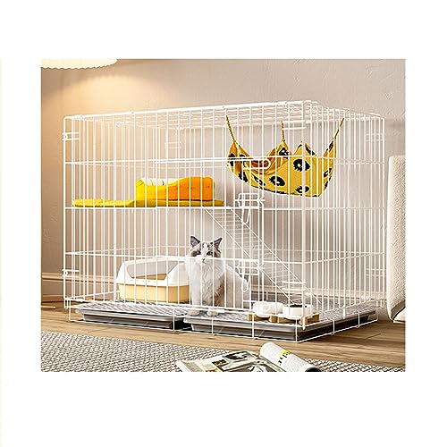 Catio Outdoor Katzengehege für Katzen im Freien und Terrasse, 2 geneigte Leiter-Platzierungsregale, Catio Outdoor-Haustiergehege, groß für mehrere Katzen (58 x 40 x 50 cm, weiß) von Generic