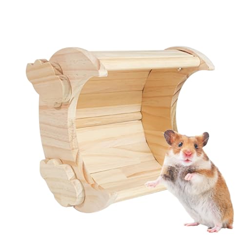 Chinchilla-Haus, aus Holz, für Hamster, Chinchilla-Habitat in Mondform, Kaninchenhaus aus Holz, Hamster-Habitat für Hamster, Zuckergleiter, Rennmäuse, Zwerghamster von Generic