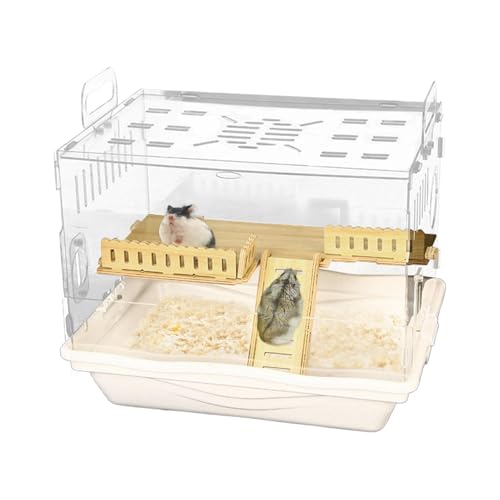 Clear Hamster Cage, Hamster Cage | Transparenter PET -Beobachtungskäfig - Atmungsfreie einfache Baugruppe Haustierunterkünfte für Freunde, Liebhaber von Generic