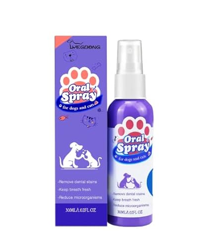 Dentalspray Zahnpflegespray für Hunde Katzen 30ml, Zahnpflege Dental Spray zur Vorbeugung von Zahnstein Zahnreinigung & Zahnsteinentfernung Tooth Cleaning Spray (1PC,30ML) von Generic