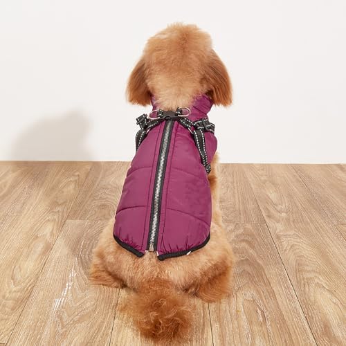 Dog Coat with Harness, Furry King Dog Winter Coat, Furryking 3 In 1 Winter Jacket for Dogs, Furry Dog Jacket with Harness, Dog Jacket for Small Medium Large Dogs, Night Reflection (3XL,Purple) von Generic