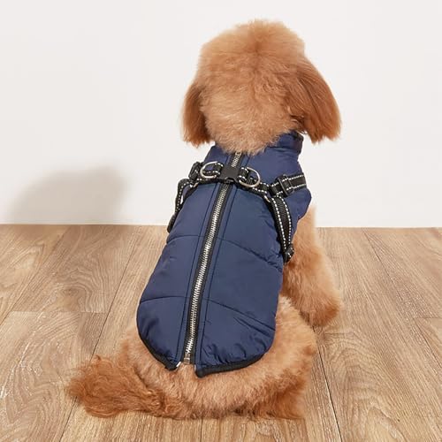 Dog Coat with Harness, Furry King Dog Winter Coat, Furryking 3 In 1 Winter Jacket for Dogs, Furry Dog Jacket with Harness, Dog Jacket for Small Medium Large Dogs, Night Reflection (5XL,Blue) von Generic