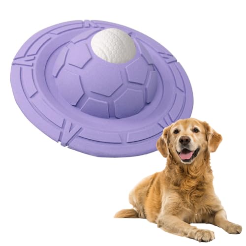 Dog Flying Discs Toy Degradable Rubber Indestructible Dog Disc Toys Interactive Dog Pool Toys for Aggressive Chewers Soft Flying Discs Dog Toy UFO-Shaped Outdoor Dog Chew Toy (Green) (Purple) von Generic