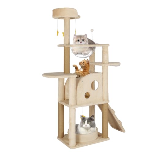 Generic Agupet Haustierfreundliches Katzenmöbel, Katzenbaum mit Kratzbaum, großer Katzenturm, Katzenhütten für Hauskatzen, kleine und mittelgroße Katzen, einfach zusammenzubauen, gut verarbeitet, von Generic